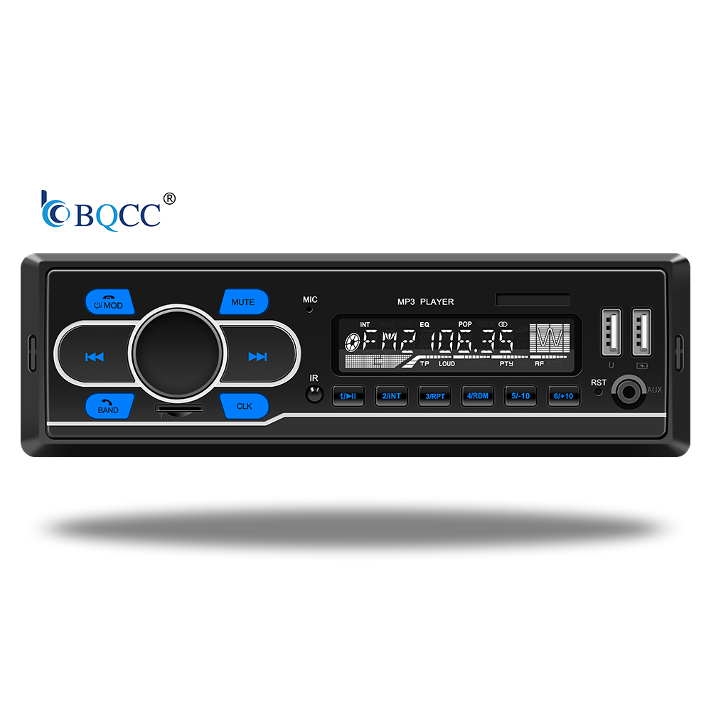 BQCC 1din DAB 12V Car Radio Autoradio Bluetooth/FM/USB/SD/AUX-in Stereo AI Voice Colorful Lights In-dash Car MP3 Player D3300